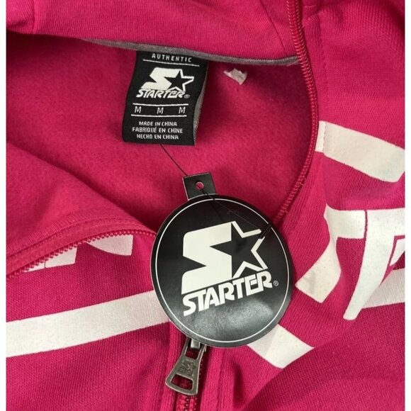Starter Kids Authentic Medium Pink Hoodie Jacket 60% Cotton & 40% Polyester With - Picture 3 of 5